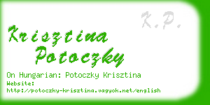 krisztina potoczky business card